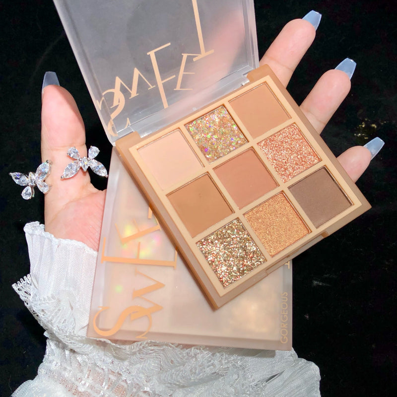 Paleta de Sombras 9 Cores Vários Tons  - Langmanni